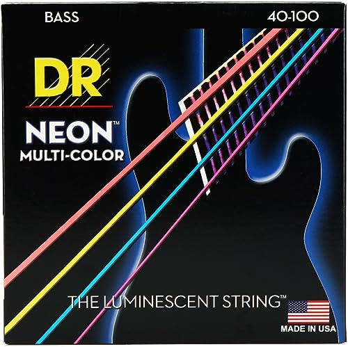 DR Strings NMCB-40 gitarrsträngar för basgitarrer (HI-DEF neon)