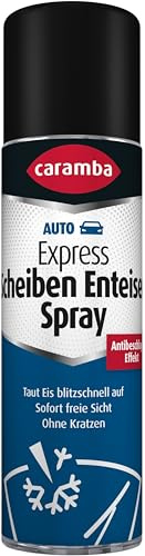 Caramba Express Scheiben Enteiser Spray, Eisentfernerspray für Autoscheiben im Winter, Antifrost und Klarsicht, Antibeschlag, ohne Kratzen, 500 ml