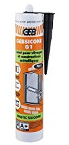 GEB Gebsicone G1 Mastic silicone pour vitrages et constructions métalliques. Excellent adhérence, résiste aux températures extrêmes et aux UV. 310ml - Noir