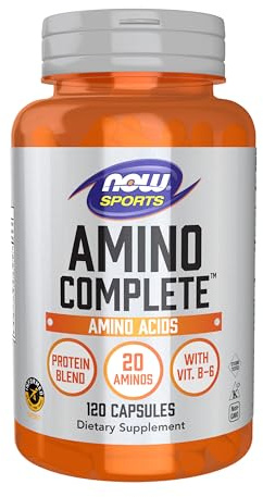 Now Sports Nutrition, Amino Complete, Protein Blend with 20 Aminos and B-6, 120 Veg Capsules