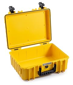 B&W International GmbH Transportkoffer Outdoor - Typ 5000 - Gelb - Wasserdicht nach IP67 Zertifizierung, Staubdicht, Bruchsicher und Unverwüstlich, 5000/Y, Typ 5000 - Innenmaß 43x30x17cm
