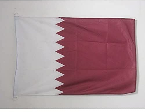 AZ FLAG Pavillon Qatar 90x60 cm Qatarien Maille Bloquée Anneaux Plastique
