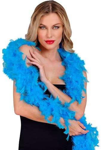 W WIDMANN MILANO Party Fashion - Federboa 180 cm für Erwachsene | Federschal für Karneval, Mottoparty, Burlesque, Cabaret und Show Kostüme