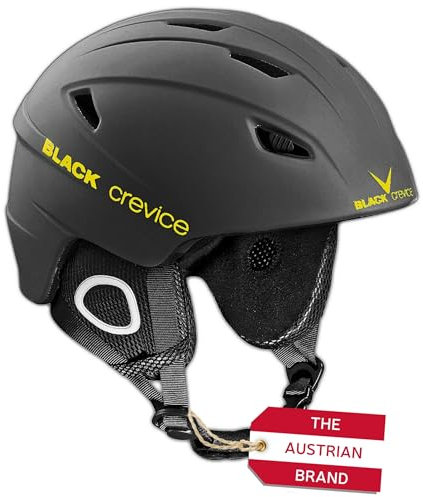 Black Crevice Skihelm Kitzbühel, 9, 5 Größen, BCR143764 (Schwarz/Gelb, S)