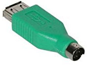 C2G PS2 macho a USB hembra teclado adaptador - verde