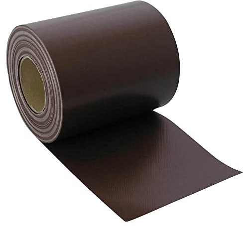 NOOR Pannello per recinzione in PVC opaco, 630 g/m2, marrone, 0,19 x 35 m, ideale per la vostra recinzione a doppia asta, strisce frangivista in diversi colori, resistente alle intemperie