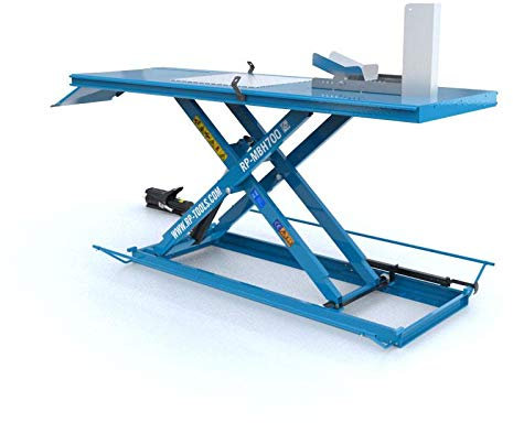 RP-TOOLS Motorradhebebühne 700 kg Profi Ausführung mit Luftpedalpumpe