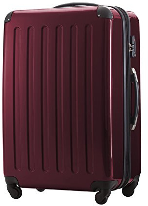 Hauptstadtkoffer ALEX - Erweiterbarer Hartschalenkoffer 75 cm (119 L) mit TSA-Schloss – robuster Trolley-Reisekoffer mit 4 Doppelrollen, Burgund