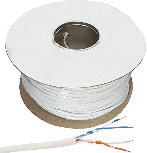 200m BT Telephone Copper Cable Extension | 2 Pair 4 Core/Way Wire | Multicore Telecom Phone Line Extend Lead Reel | CW1308 Slave Drop | Loops