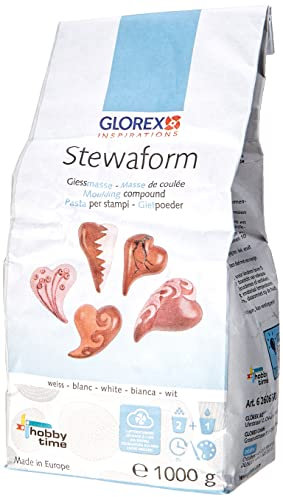 GLOREX 6 2606 500 - Stewaform Gießmasse, weiß, 1000 g, universell einsetzbar, lufttrocknend, bemalbar