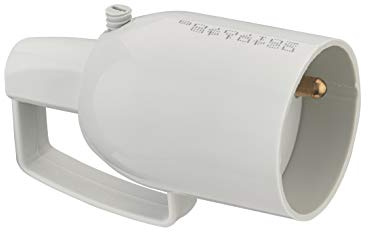 Connecteur electrique - Adaptateur prise - Raccord electrique - Fiche electrique - Fiche Femelle Douille D.4,8mm Avec EclIPse Gris Sortie Droite A Coiffe Avec Anneau De Traction - Debflex - 713550