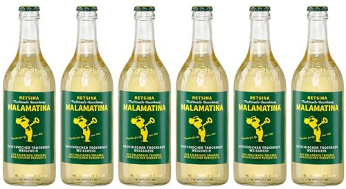 Malamatina Retsina 6er Pack, (6 x 500ml Flasche)