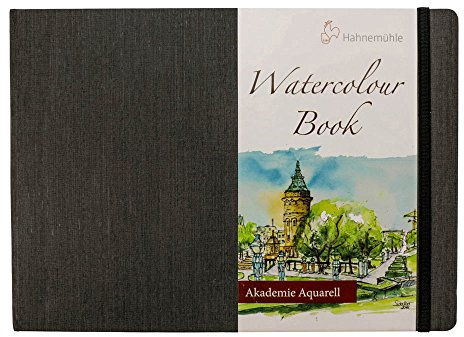 Akvarellbok, landskapsformat 200 g/m??, 30 ark/60 sidor, A4