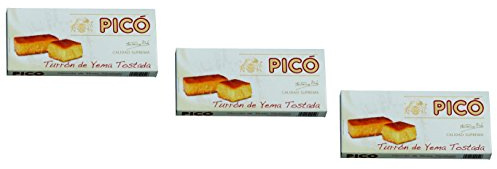 Picó - Pack incluye 3 Turron de Yema Tostada - Turron blando de Yema Tostada - Calidad Suprema - 200gr (Sin Gluten)