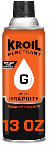 Kroil Penetrant Penephite with Graphite - High-Temperature Penetrating Lubricant Spray for Seized Parts & Machinery - Rust Penetrant & Corrosion Protection Oil - Aerosol - 13 oz (PH132)