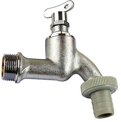 STABILO Sanitaer Wasserhahn 1/2 Zoll Garten Auslaufventil Ventilauslaufhahn mit Steckschlüssel Ventil Auslaufhahn Aussen