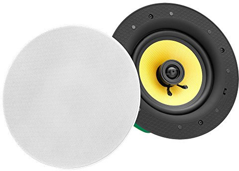 Pronomic CLS-880 WH Altoparlante da Incasso High-End in Tessuto, 2 Vie, Woofer 8/203 mm, Tweeter 0,75/19 mm, 80/160/320 Watt RMS/Power/Massima, Equalizer, Crossover, bianco.