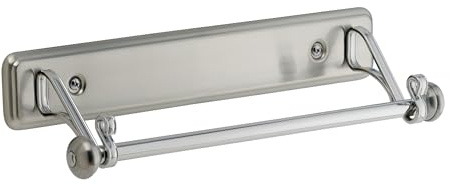 iDesign Roll Mounted, Metal Paper Towel Holder for The Kitchen Wall and Cabinet Doors, Versatile Under Sink Storage, Silver, 15.3 x 5.2 x 2