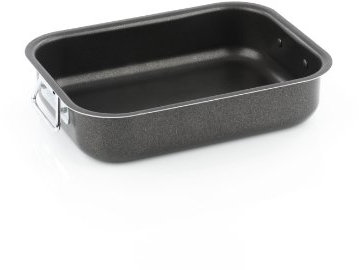 Barazzoni Rostiera/Lasagnera, Alluminio Rivestito, 35 X 25 Cm, Nero, 35 Cm