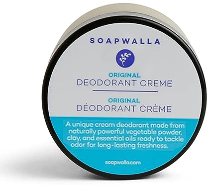 Soapwalla - Natural Aluminum-Free Deodorant Cream (Original) | Vegan, Cruelty-Free, Clean Skincare (Full Size, 2 oz | 57 g)