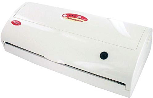 Reber 9340 N Apparecchio per Confezionamento Sottovuoto Automatico Salvaspesa, 830Mb, 18Lt/Min, 180W, Bianco