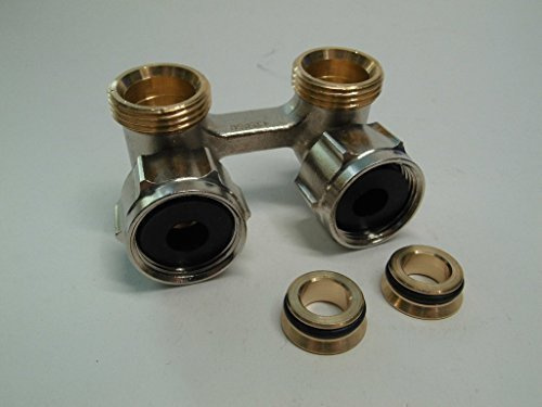 Zweirohr - Hahnblock, selbstdichtend, absperrbar, Eck, G 3/4 ÜM x G 3/4 AG