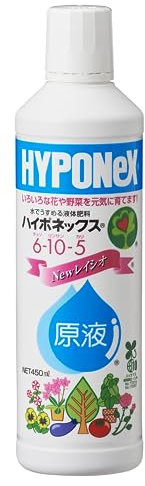 Japanische Flüssigkeit Hyponex, NPK 6-10-5 (450 gr), Dünger für Bonsai
