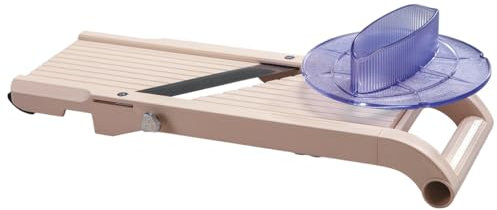 BENRINER - Mandolina Giapponese Grande Modello 95 mm con Spingi-alimento di Sicurezza - ABS e Acciaio Inossidabile - Taglia Frutta e Verdura - 3 Lame Intercambiabili da 0,5 a 8 mm - Made in Japan