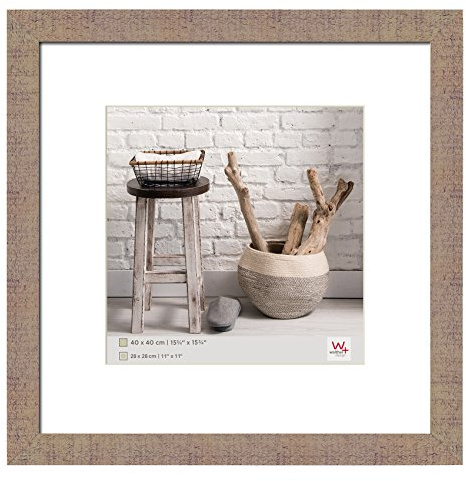 walther design Bilderrahmen beige 40 x 40 cm Home Holzrahmen HO440C