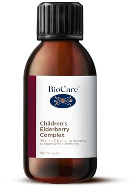 BioCare Children's Elderberry Complex, 150ml | Especially Designed for Children, Immune Support Liquid with Vitamin C and Zinc