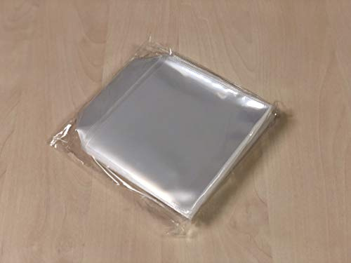 CD-/DVD-Schutzhüllen, 100 Stück, glatt, nahtlos, mit Lasche, transparent, aus Polypropylen (PP), widerstandsfähig Kunststoff-Hülle, widerstandsfähig, für Blu-rays
