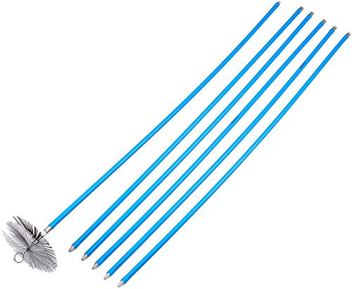 Vigor Blinky 40840-20 Kit Spazzacamino con 6 Canne da 140 cm, Diametro 20 cm