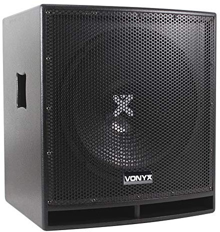 VONYX SWP15 PRO 15 Active Subwoofer 800W Powered DJ Bass Speaker with Low-Pass Filter, Adjustable Phase Control, XLR & RCA, MDF Cabinet for DJ PA Installation