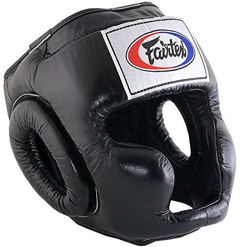 Fairtex Kopfschutz, HG3, schwarz, Head Guard, MMA Muay Thai Protector, Thaiboxen Größe XL