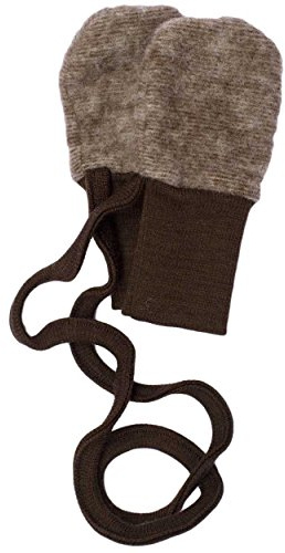 Cosilana, Moufles en polaire pour bébé sans pouce - 60 % laine (kbT), 40 % coton (KBA) (1, marron mélangé)