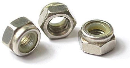 # 8–32 Edelstahl Nylon Einsatz Kontermutter, rechte Hand, 100 Stück