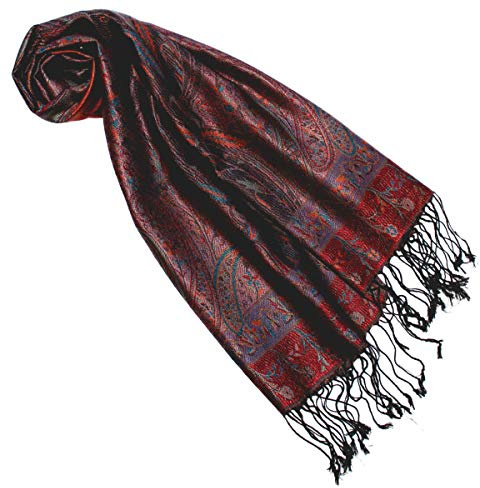 Lorenzo Cana Seidenschal für Frauen, Schal aus 100% Seide gewebter Damenschal elegantes Paisley Muster Mehrfarbig