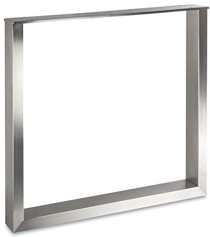 SOTECH Tischgestell TAB Edelstahl gebürstet Profil 80 x 40 mm Höhe: 720 mm Tiefe 800 mm Tischkufen Industriedesign Tischuntergestell Tischkufe Kufengestell