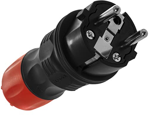 KEL Schutzkontakt Schuko Stecker 250V max. 16 A, IP54 Gummi Flexibler Outdoor 2 Polig Stecker Hermetisch Wasserdicht