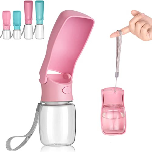 Canareen Borraccia per Cani Portatile Borraccia Pieghevole da Viaggio per Cani da per Animali Domestici per Gatti Passeggiate All'aperto, Escursionismo, Viaggi(Rosa,350ML) | Lavabile in lavastoviglie, borraccia per animali domestici, per cani e gatti, per passeggiate, viaggi, campeggio