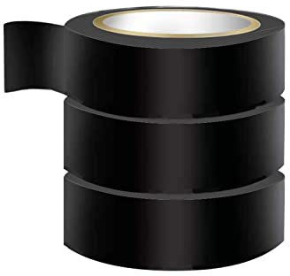 ZDYFC Isolierband Schwarz 25mm x 20m Isoband Elektriker Klebeband PVC Wasserdicht für Reparaturen und Isolierung, 3 Rollen