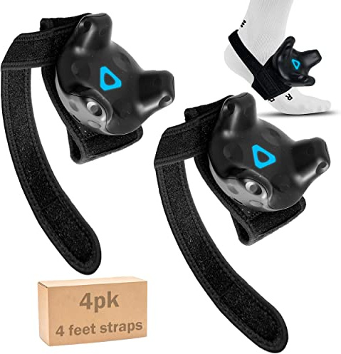 Skywin Correas de seguimiento de realidad virtual para HTC Vive System Tracker Puck - Correas ajustables para pies de objetos y seguimiento de cuerpo completo en realidad virtual (correa de 4 pies)