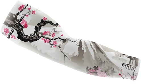 Nyfter - Manga para Brazo de Gaming Premium Manga de Gaming Anti-Sudor Efecto Regulación de Temperatura para Mejora del Rendimiento en el Gameplay, Negro / Blanco, S