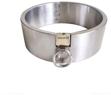 5cm Hoch Edelstahl Slave Kragen Sex Halsbänder/Halskette mit Schloss Neck Bdsm Bondage Halsband Fetisch Sex Werkzeuge Erotische Spielzeug für Paare Erwachsene,Frauenø11.7cm,Silber