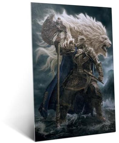 Displate Elden Ring Metal Poster Magnetische Befestigung Offiziell Lizenziert Bilder Lands Between - Godfrey Poster 32x45cm