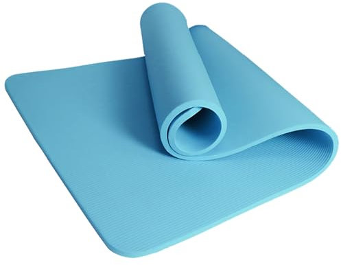 HUHJYUGE Yoga Matte mit Tragegurt, Hautfreundlich und rutschfest Gymnastikmatte, Dick 15mm Fitnessmatte, Pilates Matte für Gym, Workout und Yoga, Sportmatte für Zuhause (D 185x90x1.5cm)