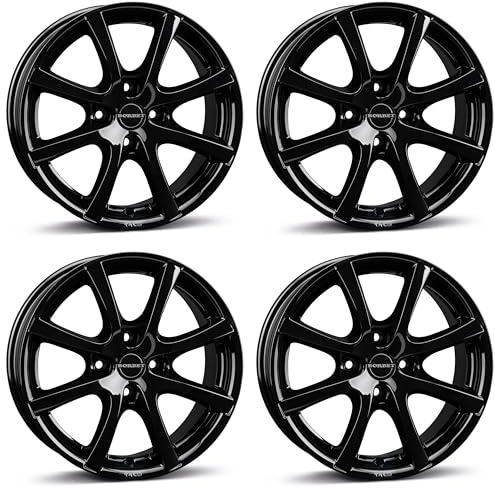 4x Borbet Felgen LV4 6.5x15 ET40 4x100 black glossy kompatibel mit Hyundai Accent Getz i10 i20