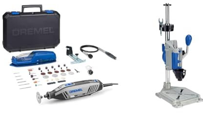 Dremel 4250 Outil Rotatif Multifonction 175W avec 3 Adaptations 35 Accessoires Vitesse Variable & 220 Sans fil Support Perceuse à Colonne Workstation pour Outil Rotatif Multifonction