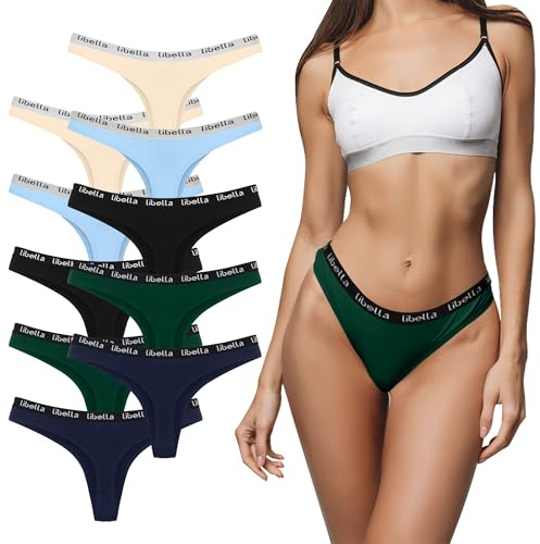 Desanlapi 10-pack stringset för kvinnor, bomull, underkläder, sexiga underkläder, damunderkläder, bomull, trosor, sportlinning, stringar, flerpack S-XL, Un3, M
