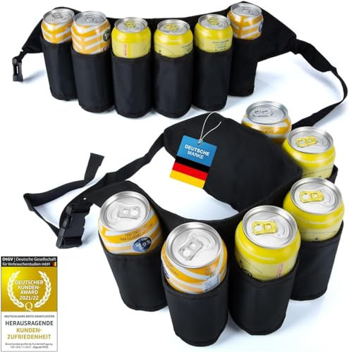 Bier-Holster Bierflaschen-Halter Biergürtel Flaschenhalter (Biergürtel 6-Fach)